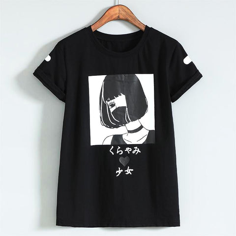 Harajuku Japanese Girl Cartoon T-Shirt